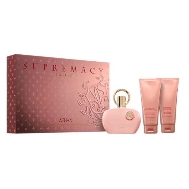 SET AFNAN Supremacy Pink EDP spray 100ml + SHOWER GEL 100ml + BODY LOTION 100ml-1 24550