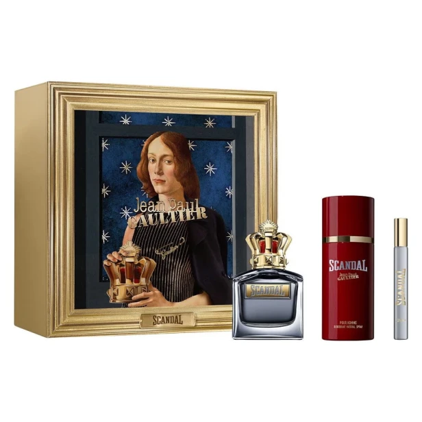 SET JEAN PAUL GAULTIER Scandal Pour Homme EDT spray 100ml + DEO spray 150ml + EDT spray 10ml-1 27019 
