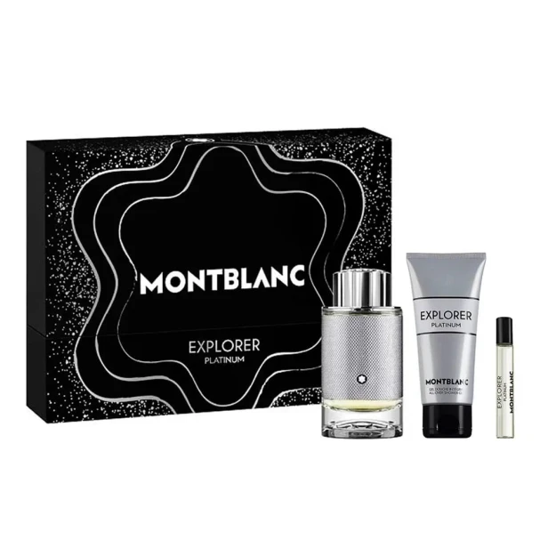 SET MONT BLANC Explorer Platinum EDP spray 100ml + MINIATURA EDP 7,5ml + SHOWER GEL 100ml-1 27266 