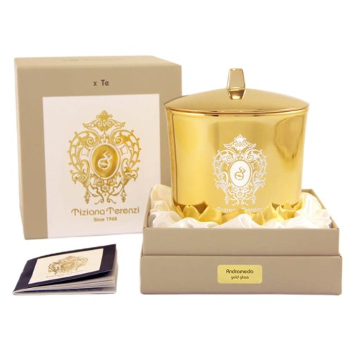 TIZIANA TERENZI Andromeda Gold Glass CANDLE 500g-1 27658 