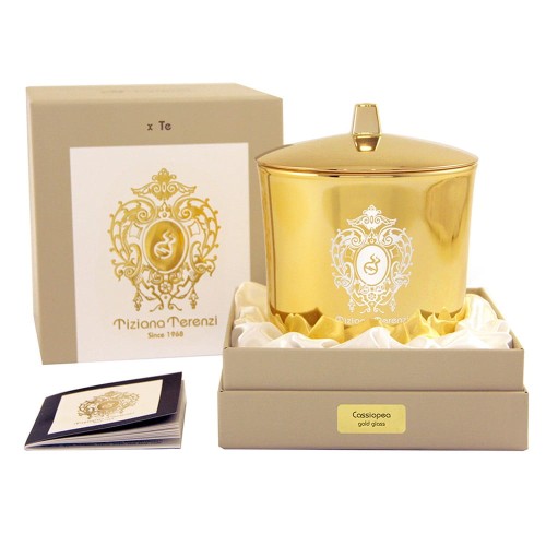 TIZIANA TERENZI Cassiopea Gold Glass CANDLE 500g-1 27659 