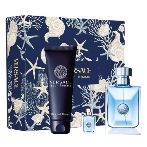 SET VERSACE Pour Homme EDT spray 100ml + EDT 5ml + SHOWER GEL 150ml-1 27733 