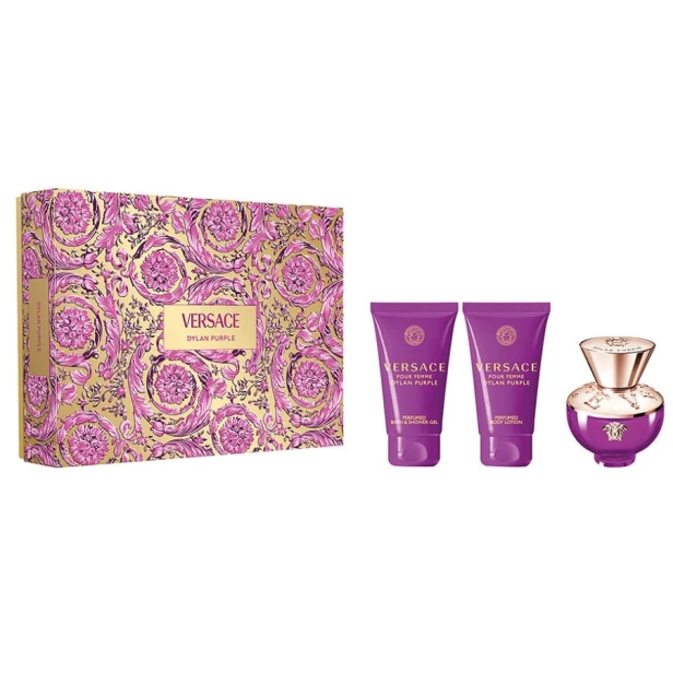 SET VERSACE Dylan Purple Pour Femme EDP spray 50ml + SHOWER GEL 50ml + BODY LOTION 50ml-1 27741 