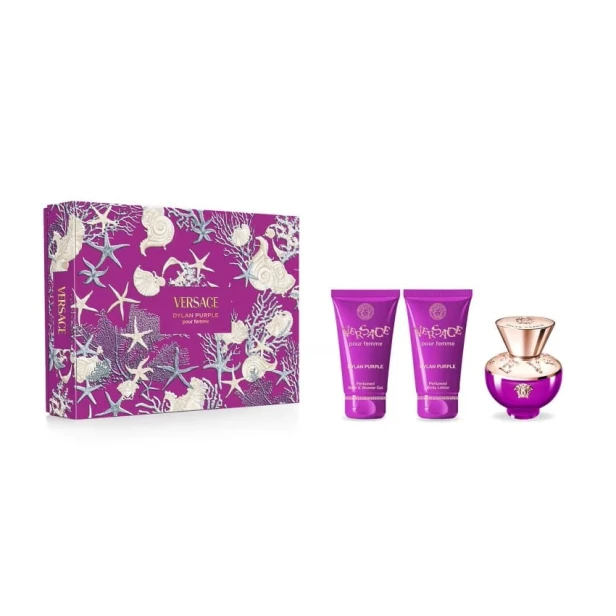 SET VERSACE Dylan Purple Pour Femme EDP spray 50ml + SHOWER GEL 50ml + BODY LOTION 50ml-1 27743 