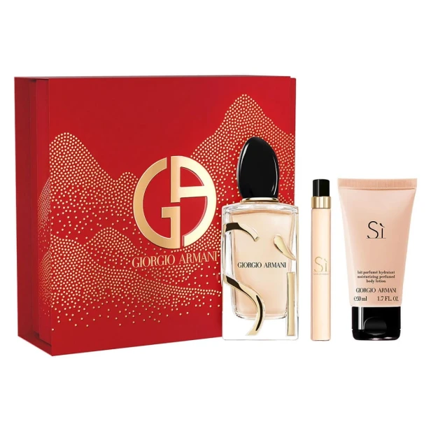 SET GIORGIO ARMANI Si EDP spray 100ml + EDP spray 10ml + BODY LOTION 50ml-1 28993 