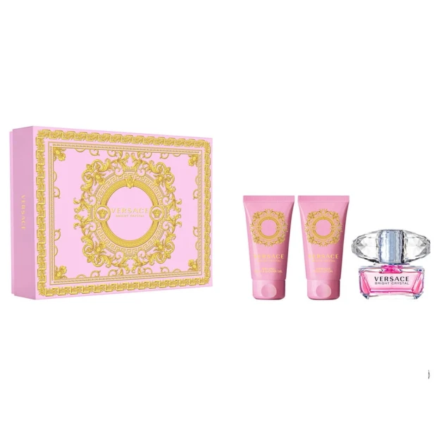 SET VERSACE Bright Crystal EDT spray 50ml + SHOWER GEL 50ml + BODY LOTION 50ml-1 29325 