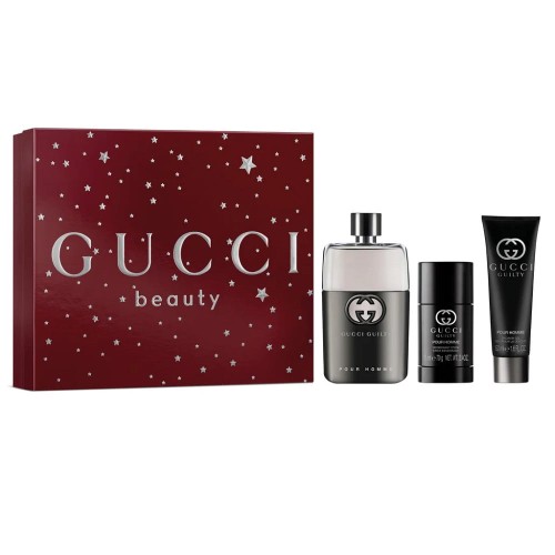 SET GUCCI Guilty Pour Homme EDT spray 90ml +  SHOWER GEL 50ml + DEO STICK 75ml-1 29328 