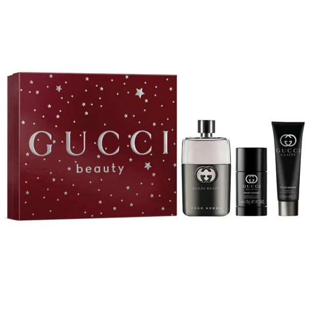 SET GUCCI Guilty Pour Homme EDT spray 90ml +  SHOWER GEL 50ml + DEO STICK 75ml-1 29328 